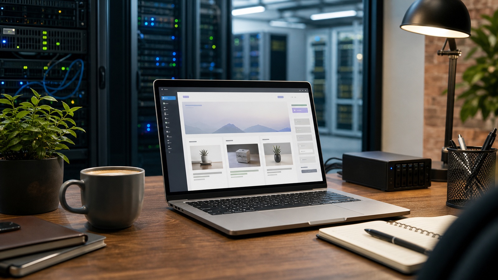 Photorealistic web hosting featured image for Best Shared Hosting for WordPress Sites