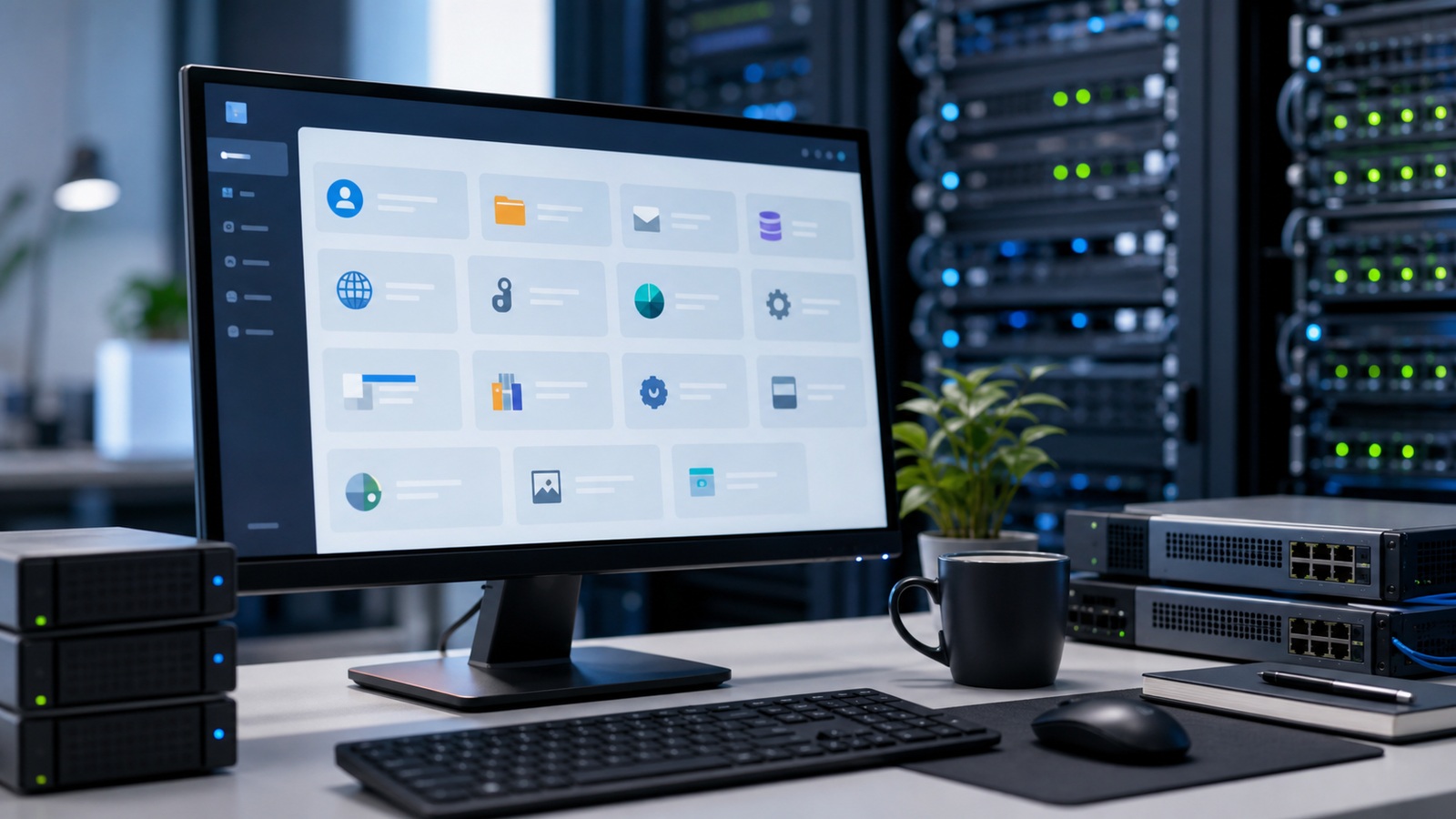 Photorealistic web hosting featured image for Best Shared Hosting Plans with cPanel Included