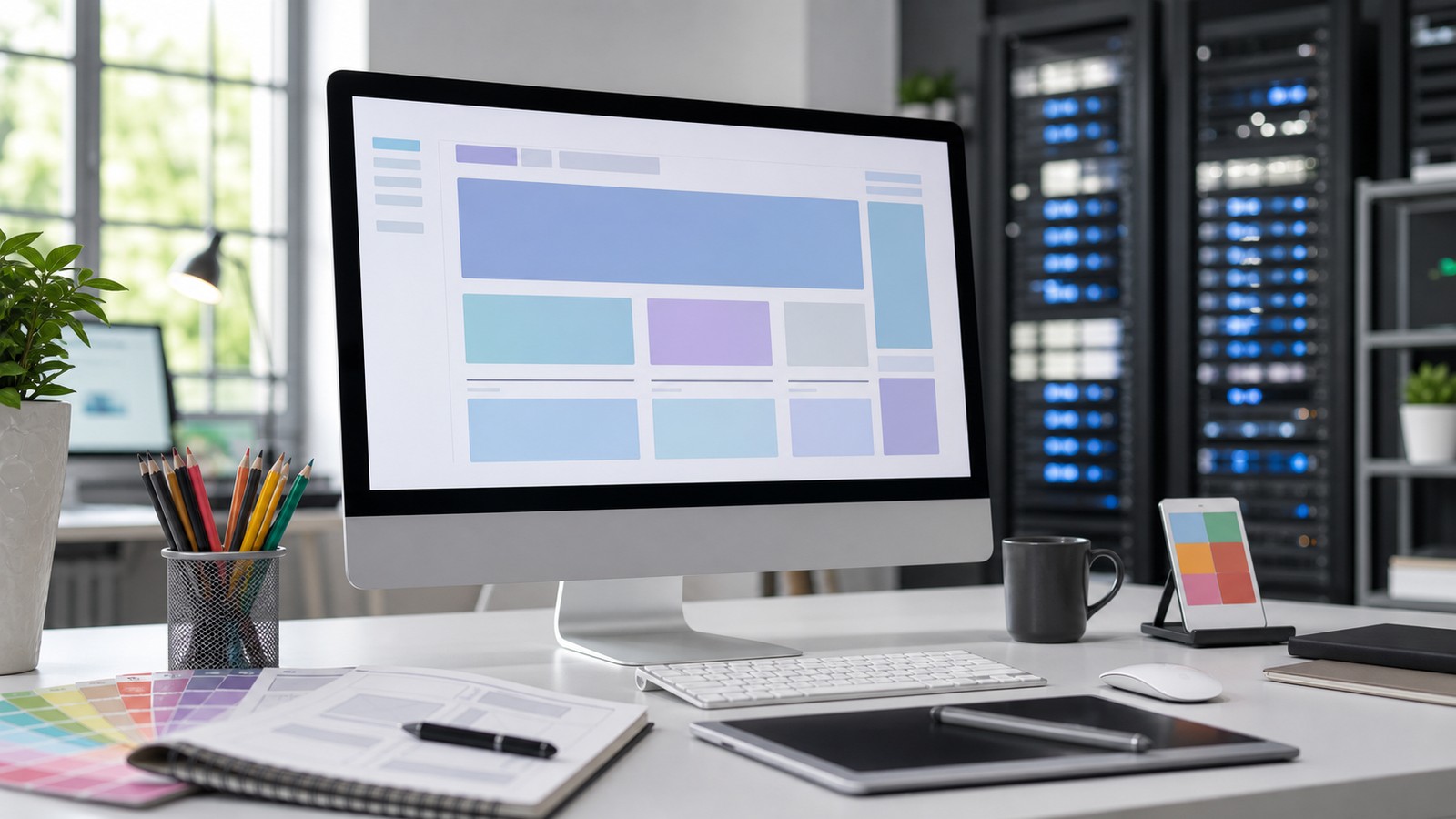 Professional hosting technology scene for Top 10 Best Drag-and-Drop Website Builder Reviews