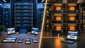 Professional hosting technology scene for Shared Hosting vs VPS Hosting: What’s the Real Difference?