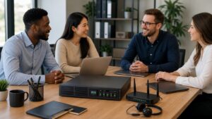 Professional hosting technology scene for Benefits of Business Email Hosting for SMBs
